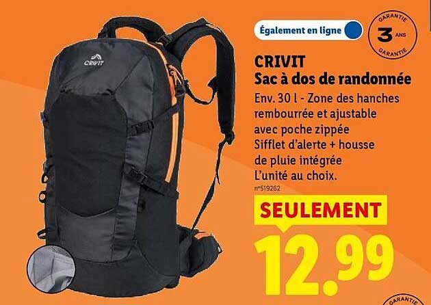 CRIVIT Sac à dos de randonnée