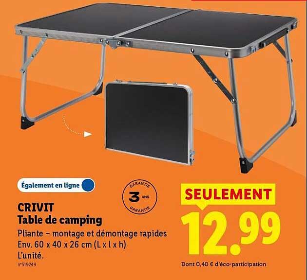 CRIVIT Table de camping