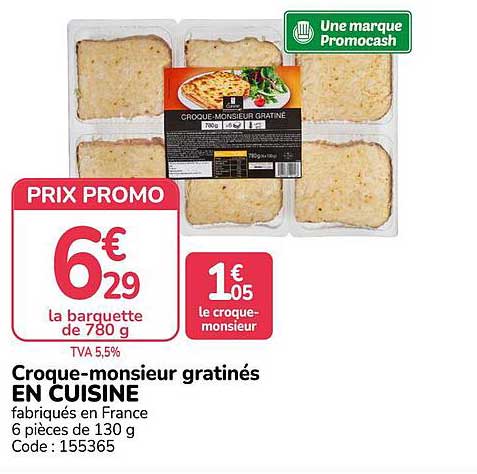 Croque-monsieur gratinés EN CUISINE