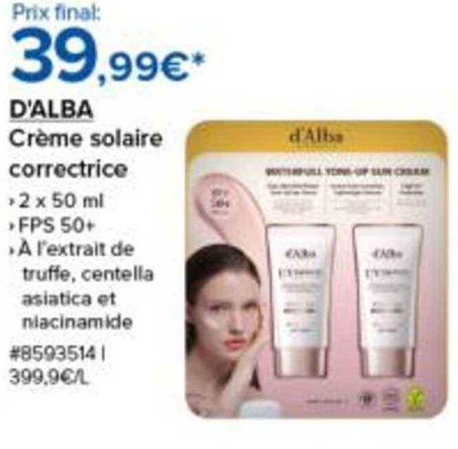 D'ALBA Crème solaire correctrice
