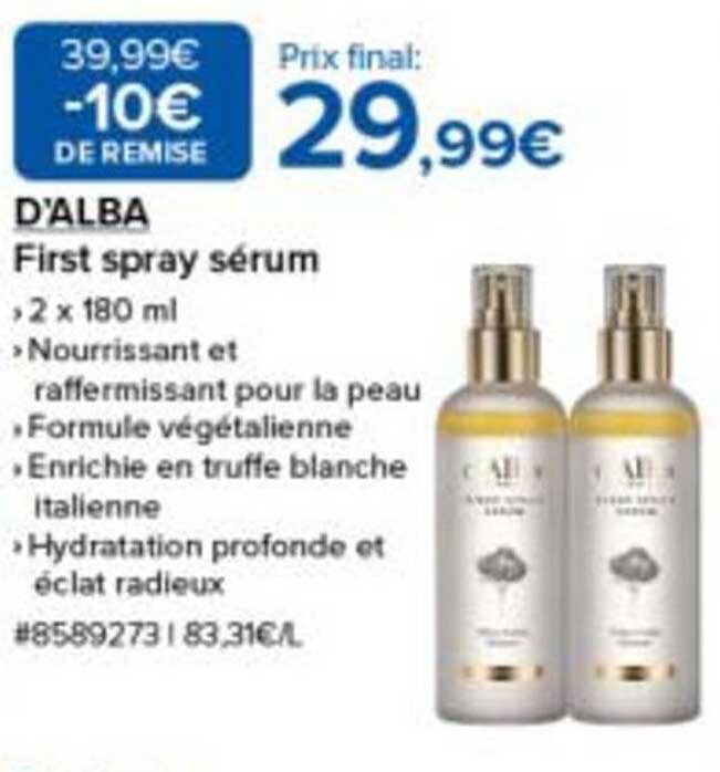 D'ALBA First spray sérum