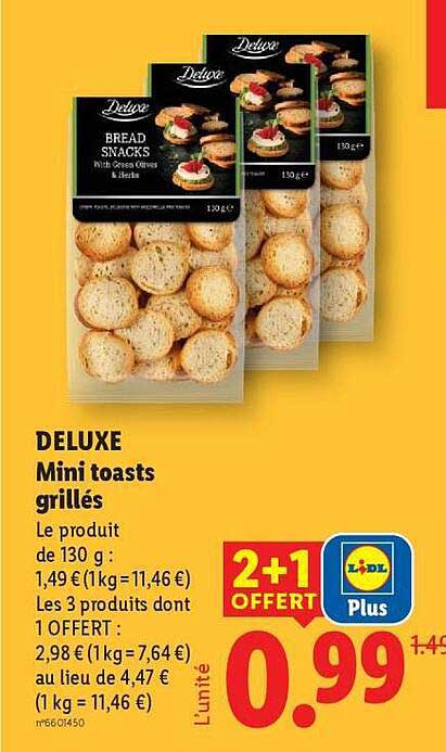DELUXE Mini toasts grillés