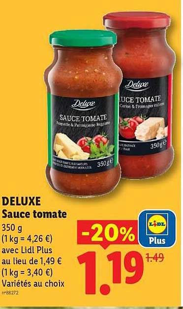 DELUXE Sauce tomate
