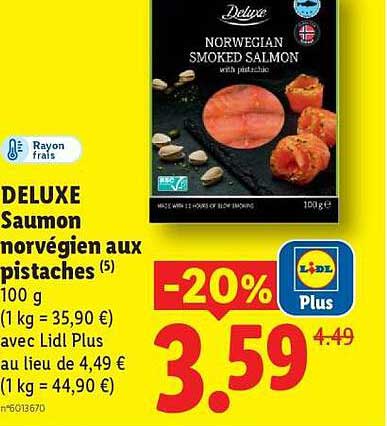 DELUXE Saumon norvégien aux pistaches