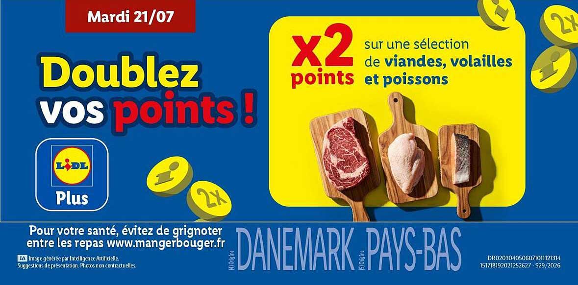 Doublez vos points !