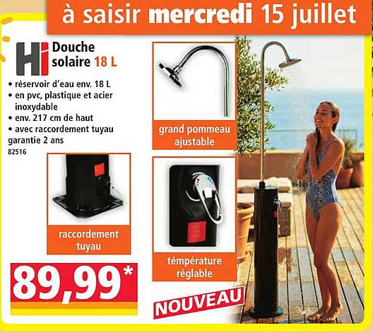 Douche solaire 18 L