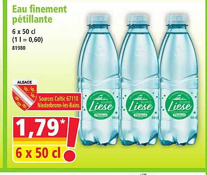 Eau finement pétillante