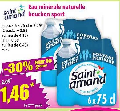 Eau minérale naturelle bouchon sport