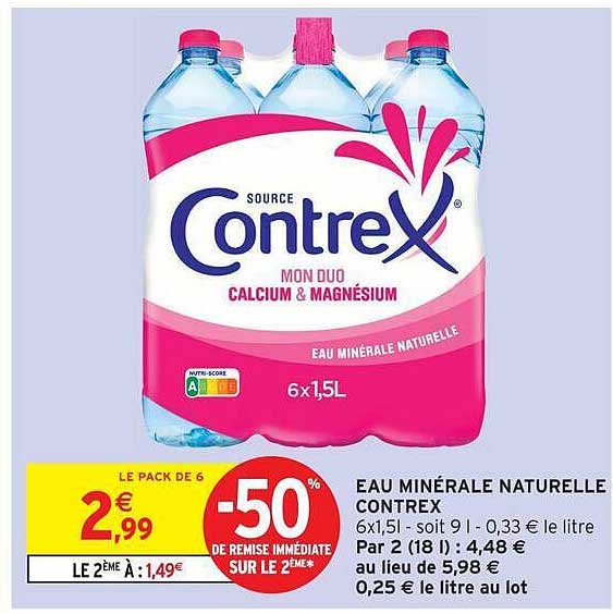 Eau minérale naturelle Contrex 6x1,5L
