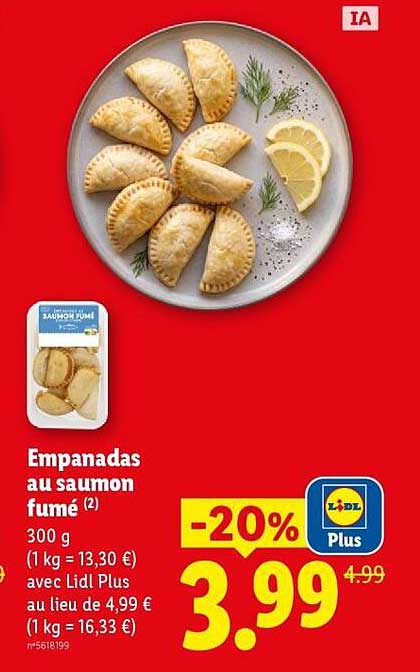 Empanadas au saumon fumé