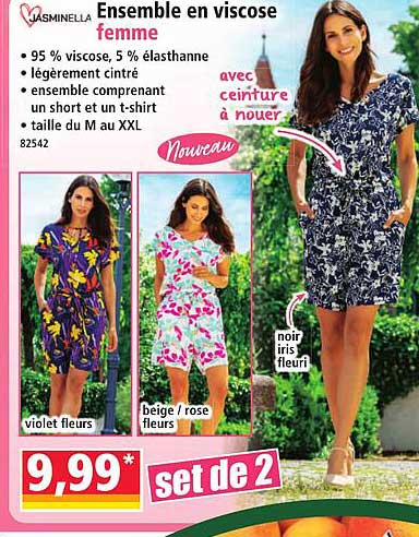 Ensemble en viscose femme