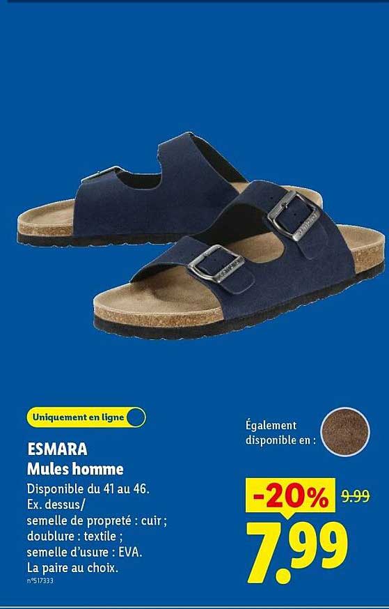 ESMARA Mules homme