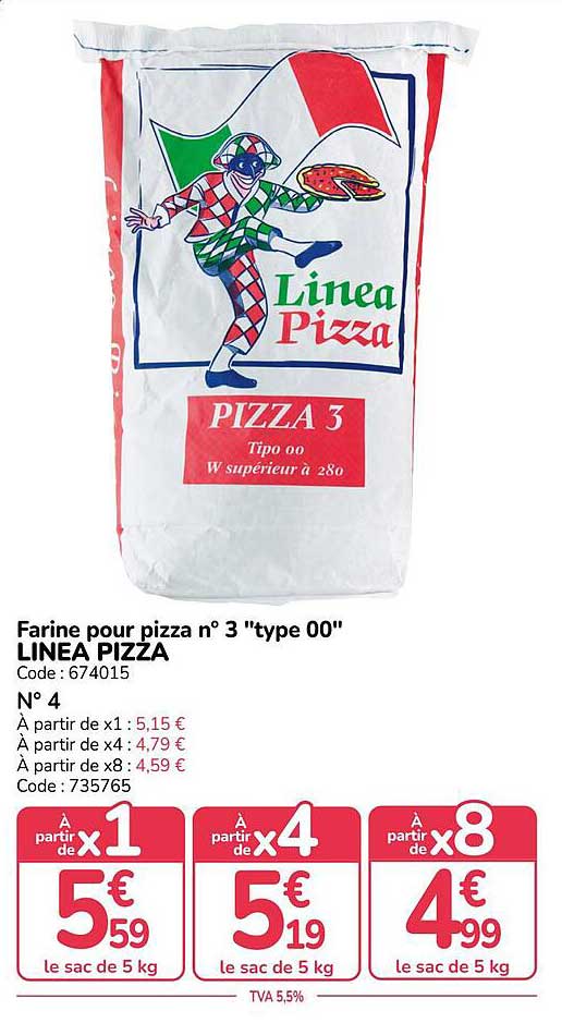 Farine pour pizza n° 3 "type 00" LINEA PIZZA