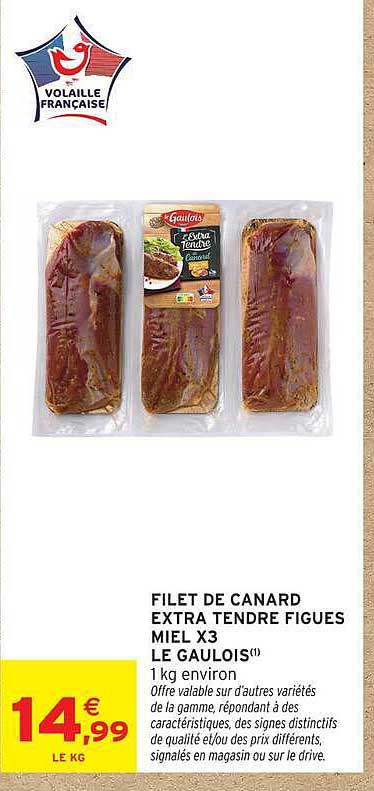 FILET DE CANARD EXTRA TENDRE FIGUES MIEL X3 LE GAULOIS