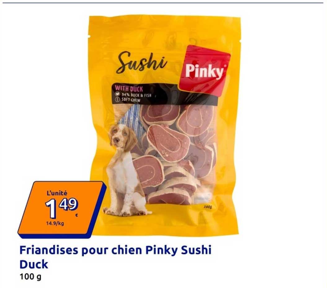 Friandises pour chien Pinky Sushi Duck