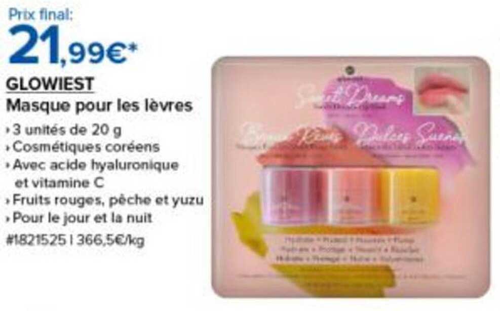 GLOWIEST Masque pour les lèvres