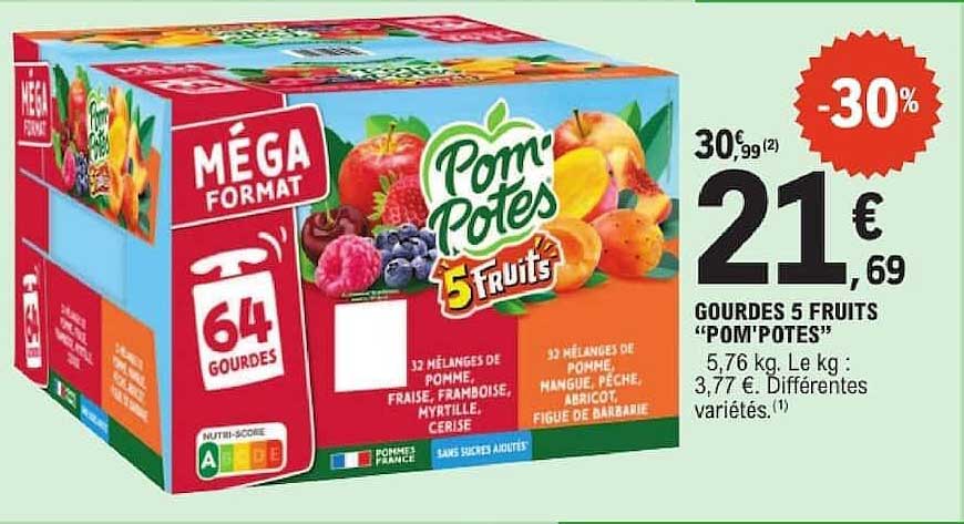 Gourdes 5 fruits “Pom’Potes”