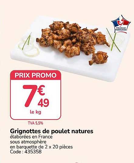 Grignottes de poulet natures