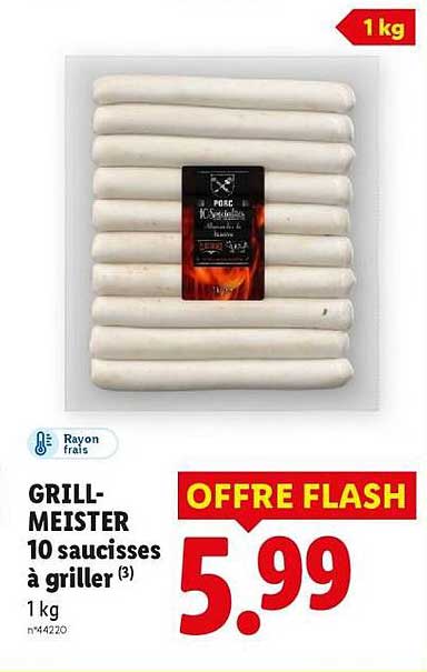 GRILL-MEISTER 10 saucisses à griller (3) 1 kg