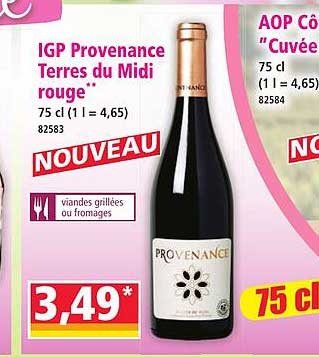 IGP Provenance Terres du Midi rouge*