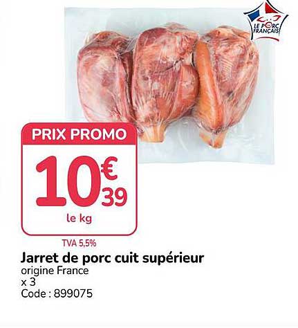 Jarret de porc cuit supérieur