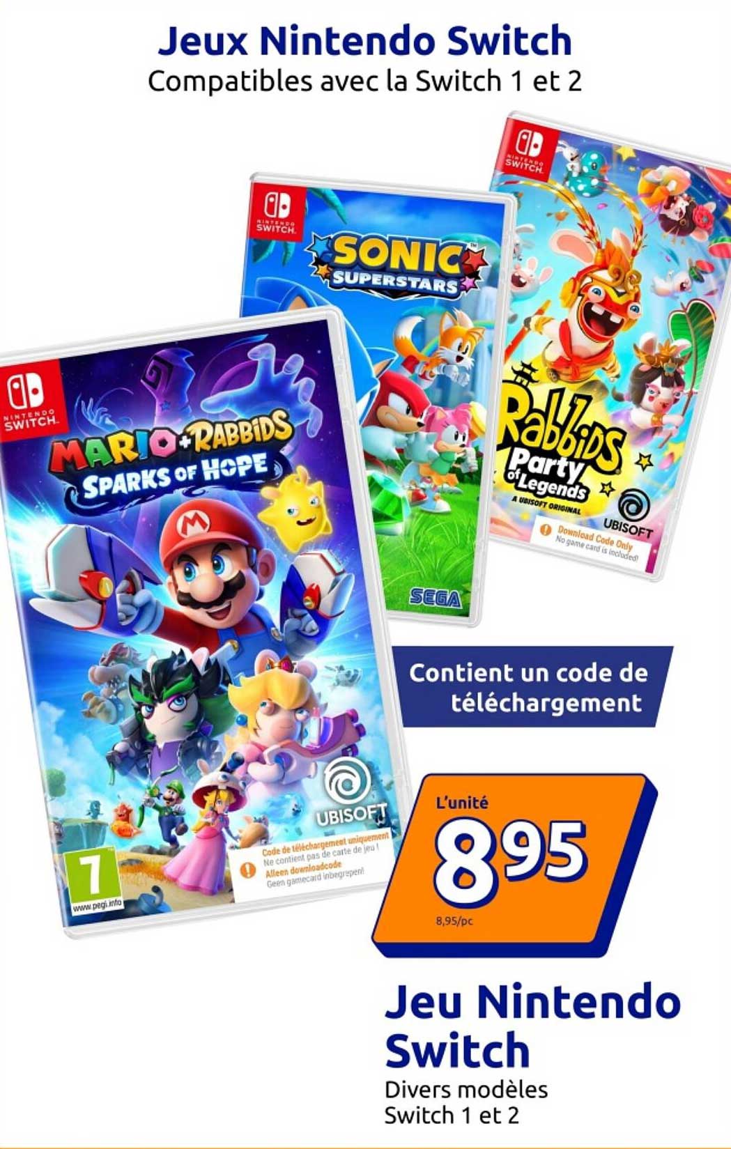 Jeux Nintendo Switch Compatibles avec la Switch 1 et 2