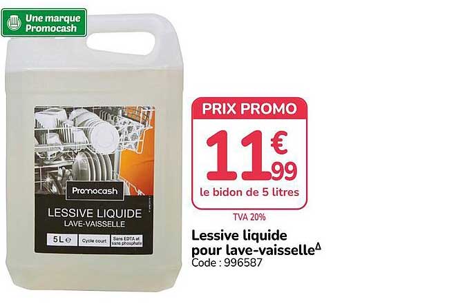 Lessive liquide pour lave-vaisselle