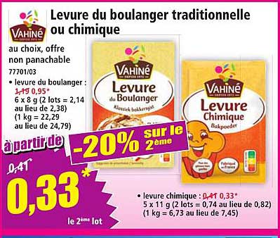 Levure du boulanger traditionnelle ou chimique