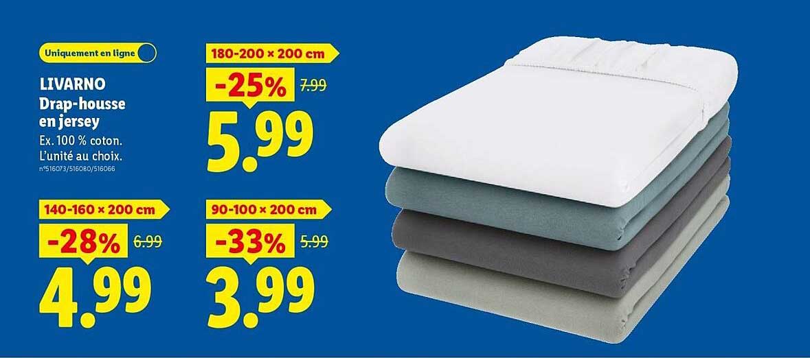 LIVARNO Drap-housse en jersey