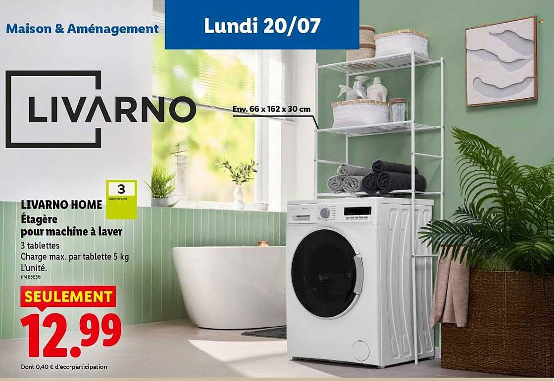 LIVARNO HOME Étagère pour machine à laver