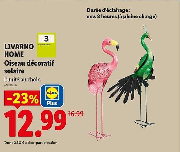 LIVARNO HOME Oiseau décoratif solaire