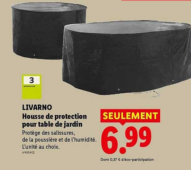 LIVARNO Housse de protection pour table de jardin