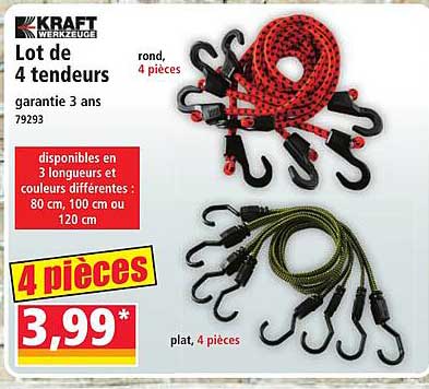 Lot de 4 tendeurs