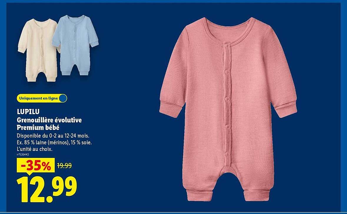 LUPILU Grenouillère évolutive Premium bébé