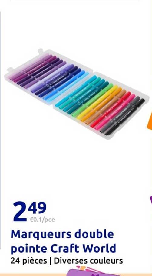 Marqueurs double pointe Craft World
