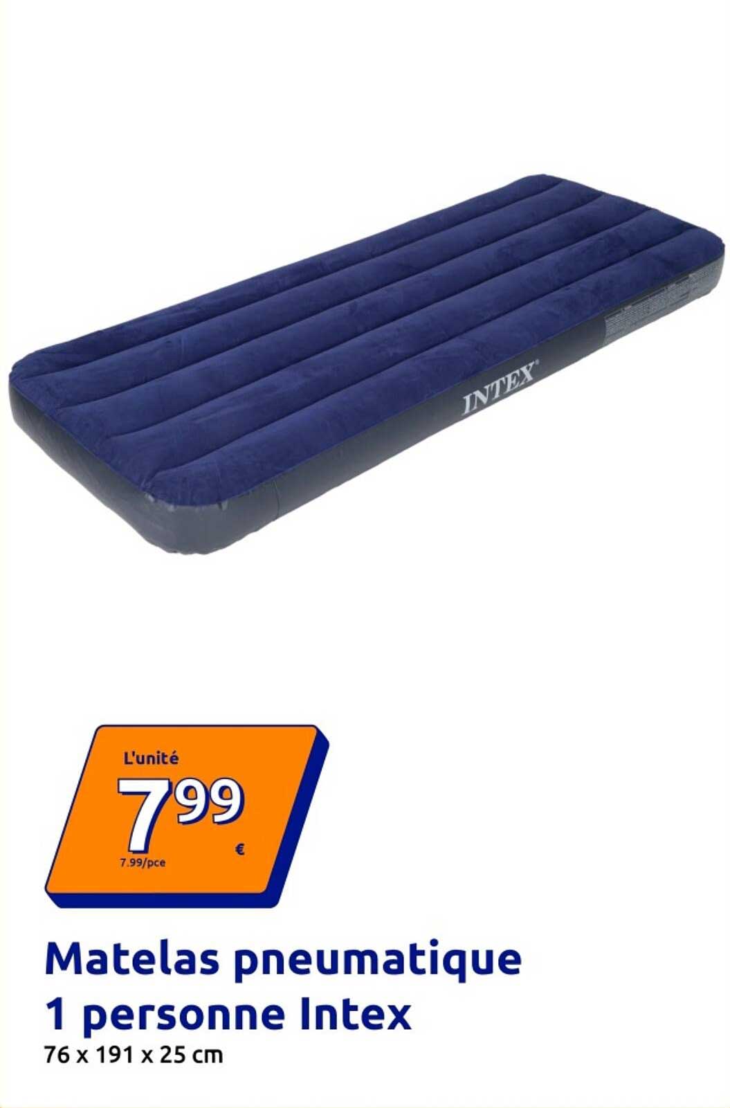 Matelas pneumatique 1 personne Intex