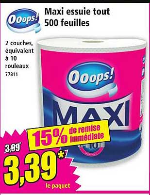 Maxi essuie tout 500 feuilles