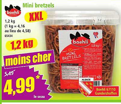 Mini bretzels XXL moins cher