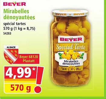 Mirabelles dénoyautées spécial tartes