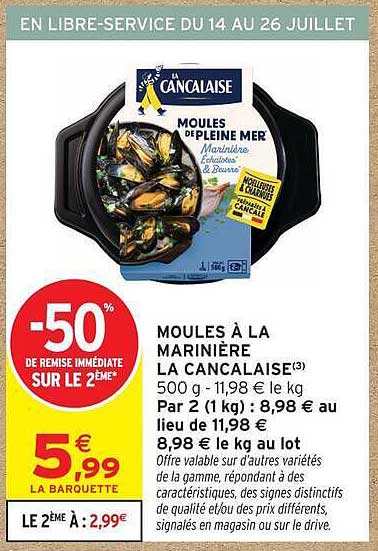 MOULES À LA MARINIÈRE LA CANCALAISE