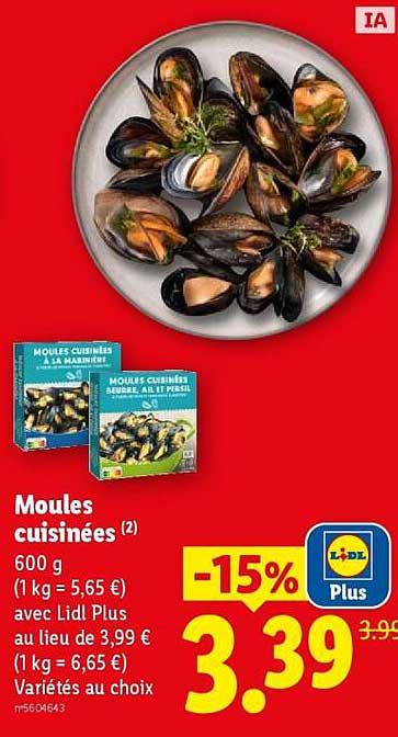 Moules cuisinées