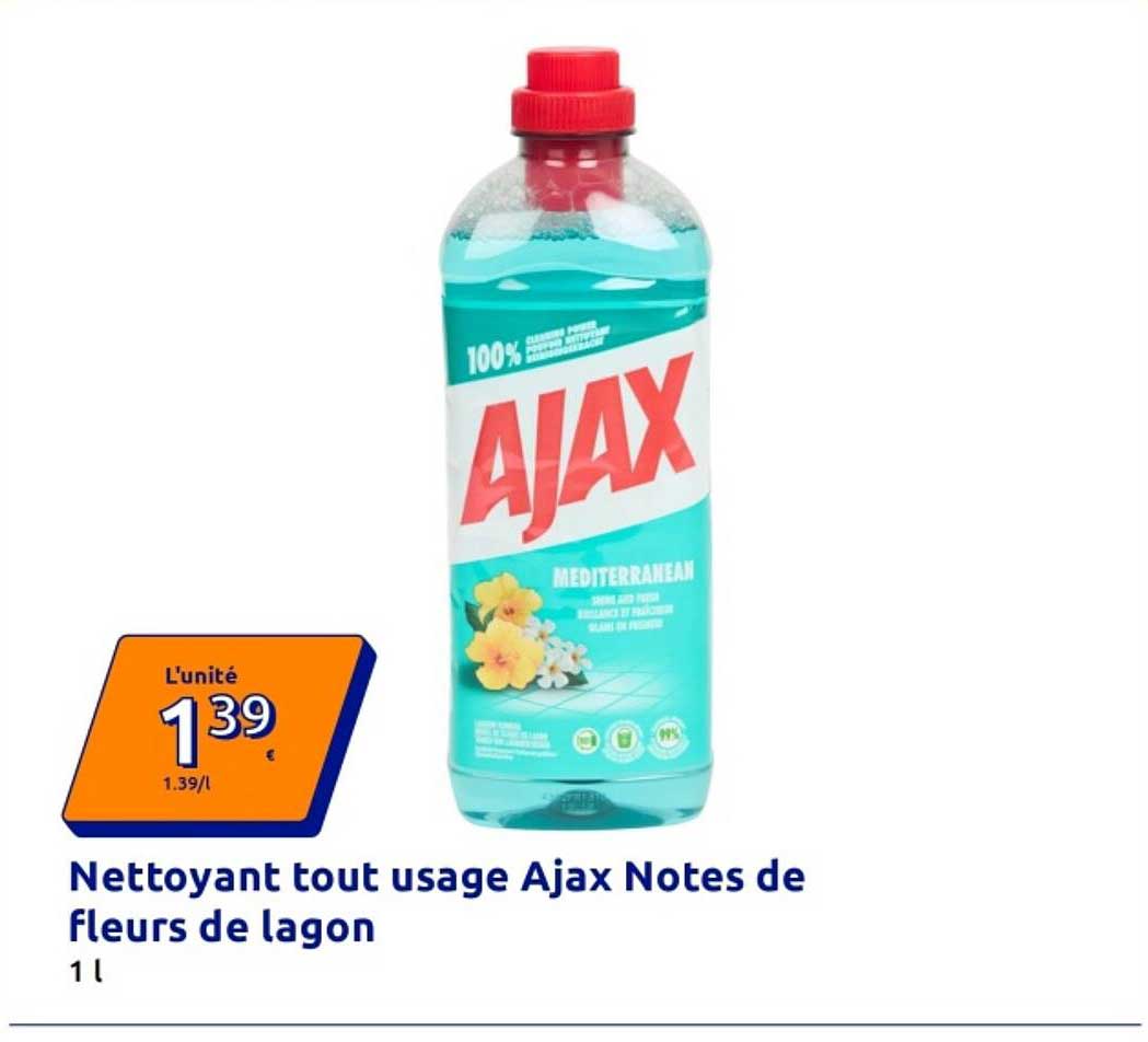 Nettoyant tout usage Ajax Notes de Fleurs de lagon