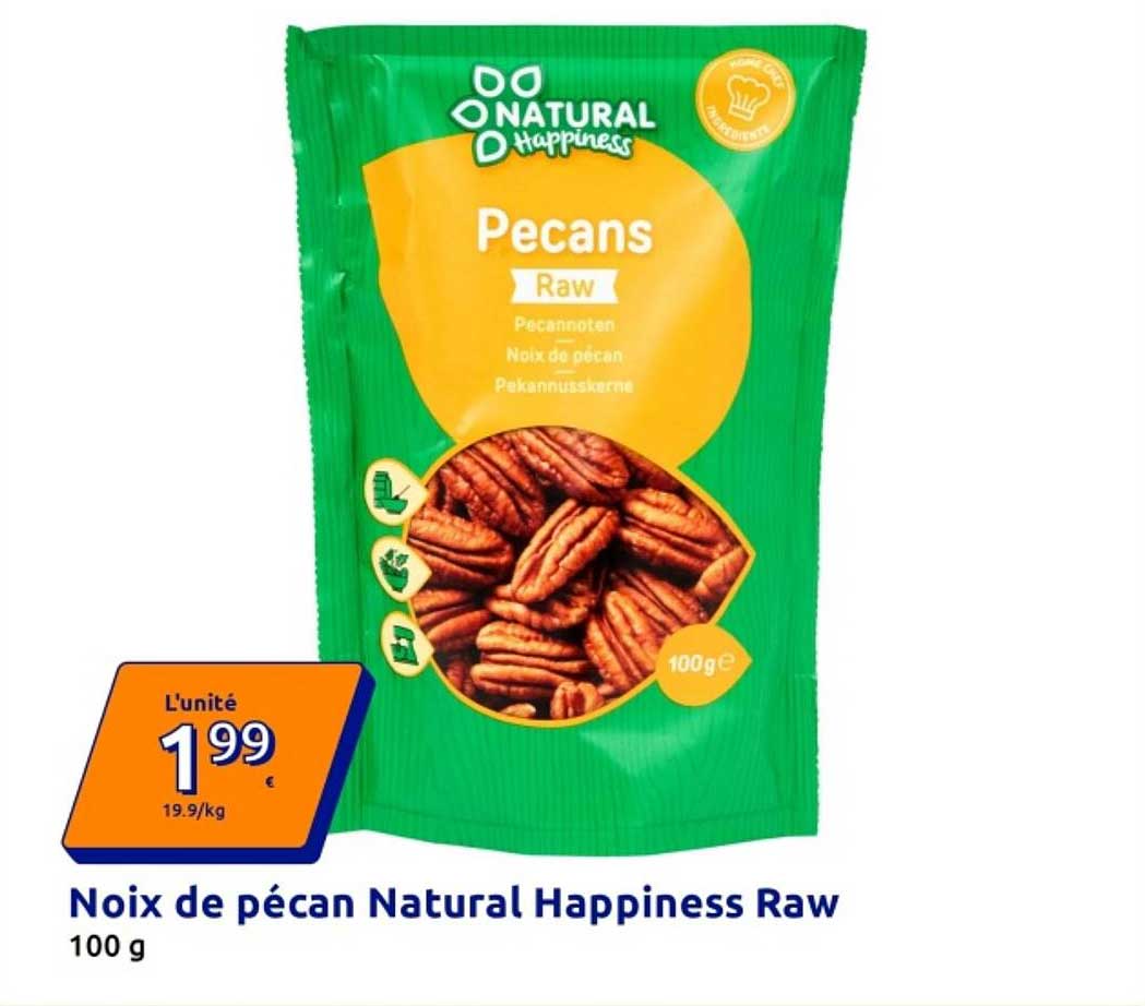 Noix de pécan Natural Happiness Raw 100 g