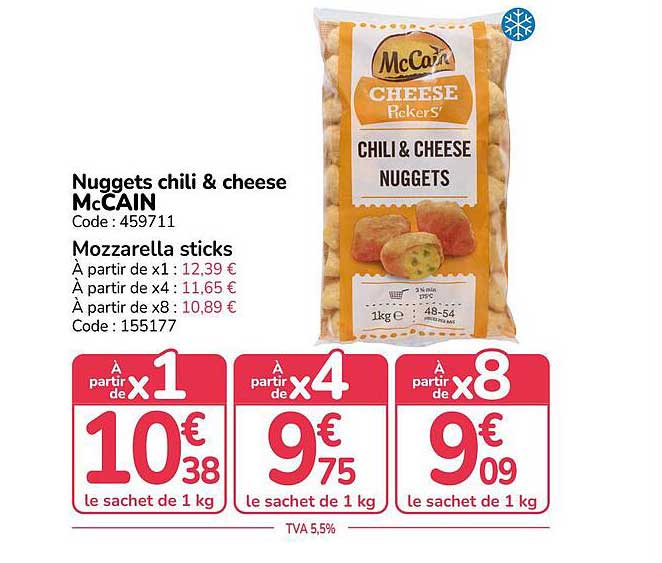 Nuggets chili & cheese McCAIN