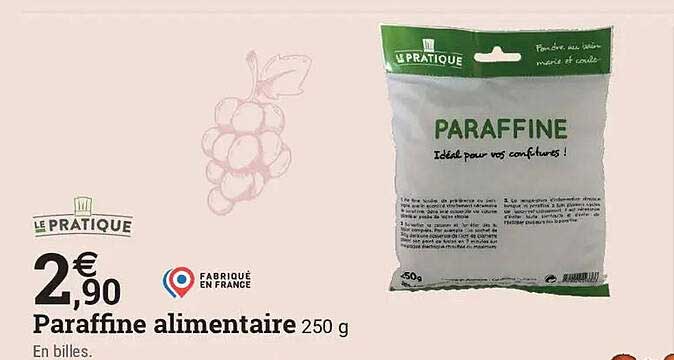 Paraffine alimentaire 250 g