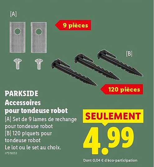 PARKSIDE Accessoires pour tondeuse robot