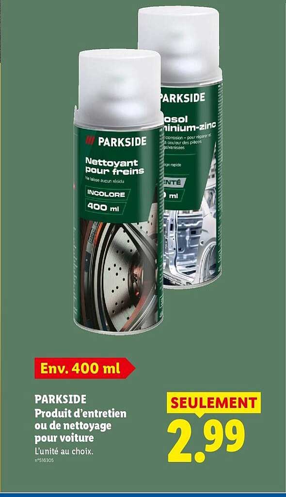 PARKSIDE Produit d’entretien ou de nettoyage pour voiture