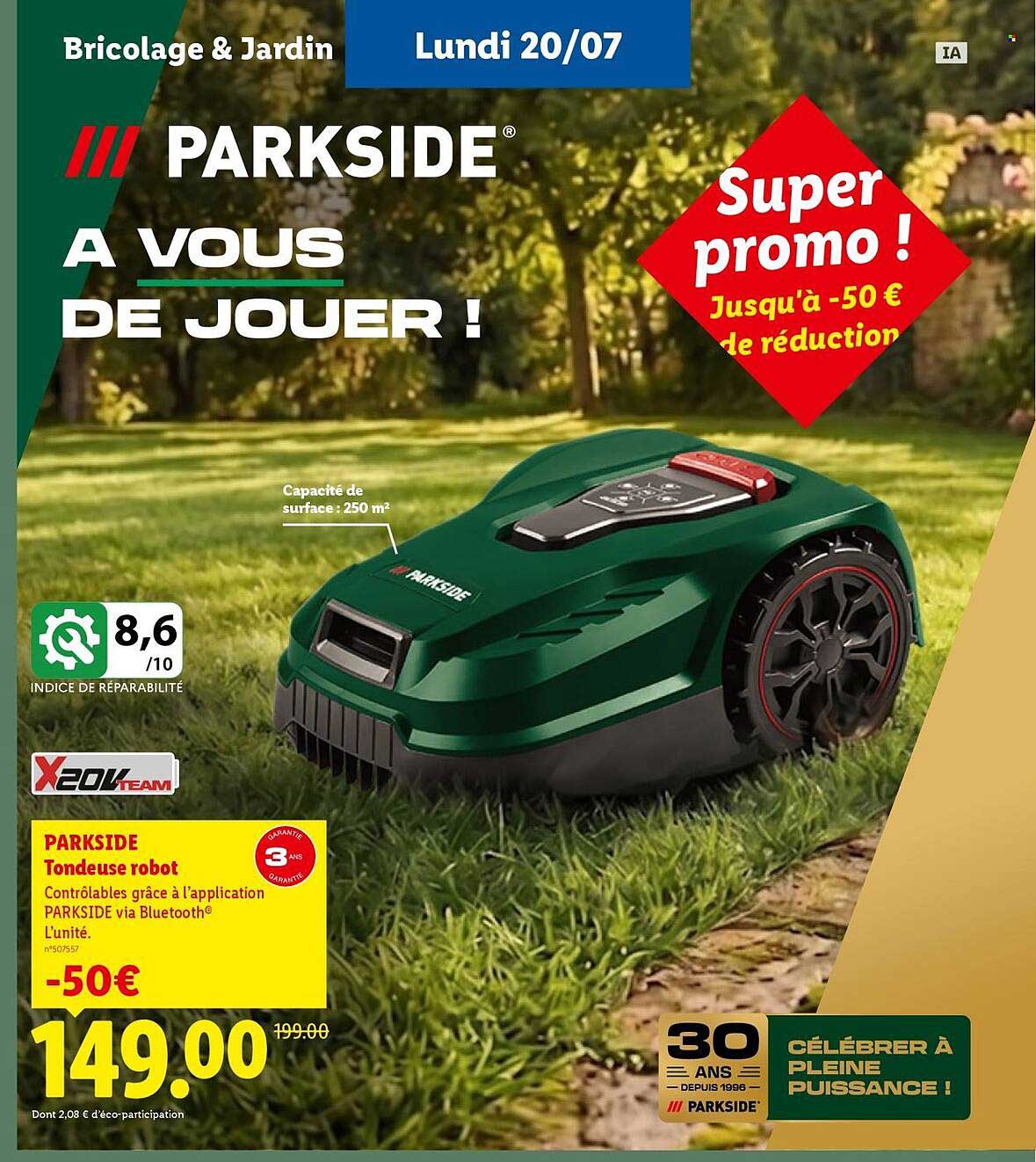 PARKSIDE Tondeuse robot