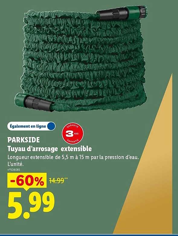 PARKSIDE Tuyau d’arrosage extensible