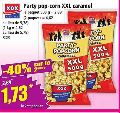 Party pop-corn XXL caramel